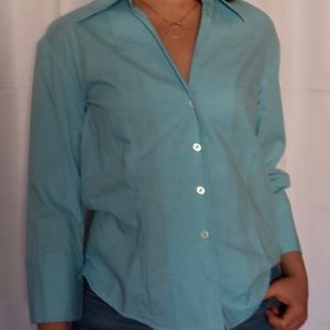 Harvé Benard Turquoise Button Down